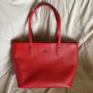 Coach City Zip Tote Women's Handbag - True Red NEVER USED Style No. F58846